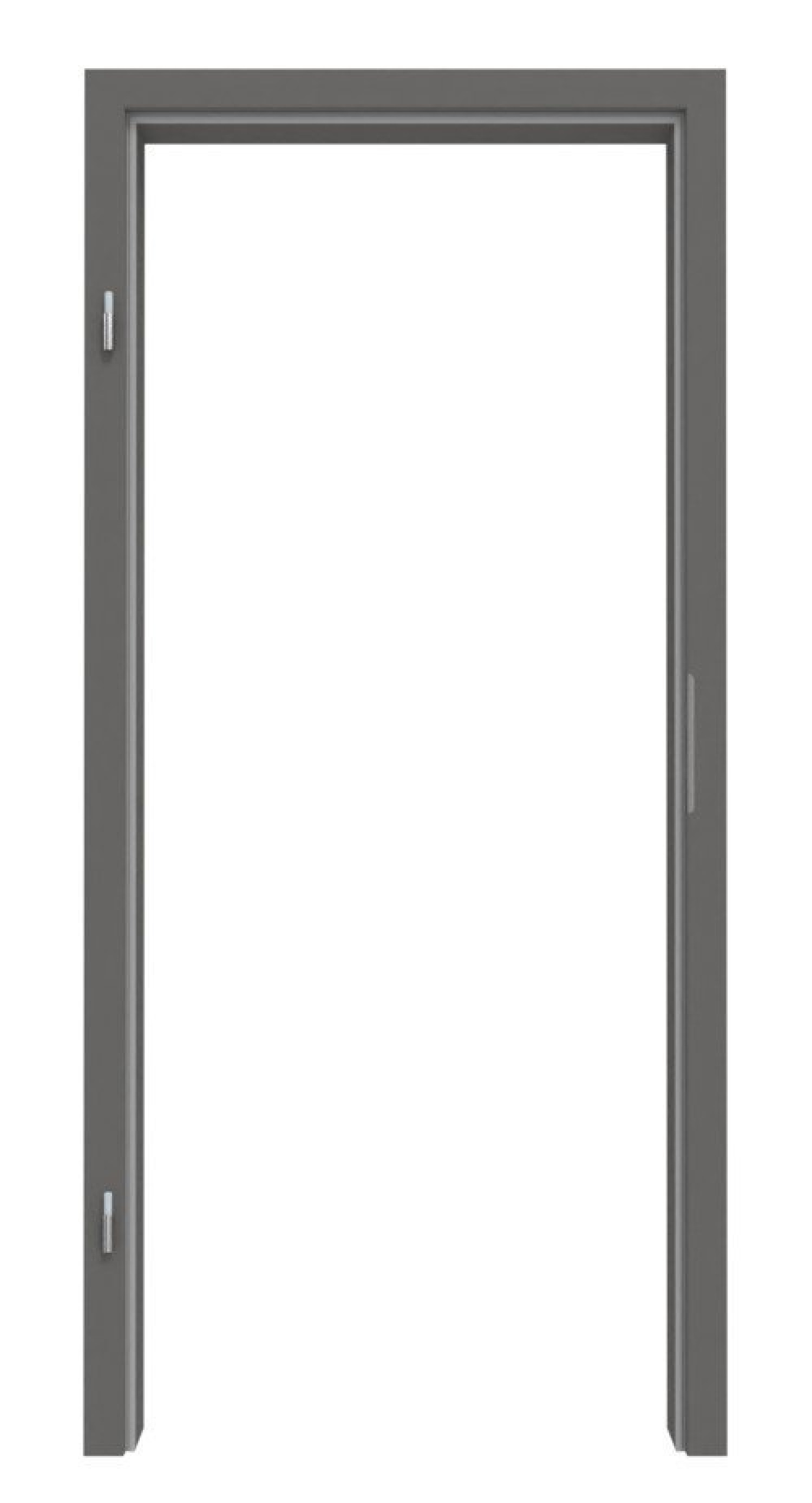 Frontansicht Huga Zarge Hygge szary RAL 7037 lakier z krawędzią prostokątną