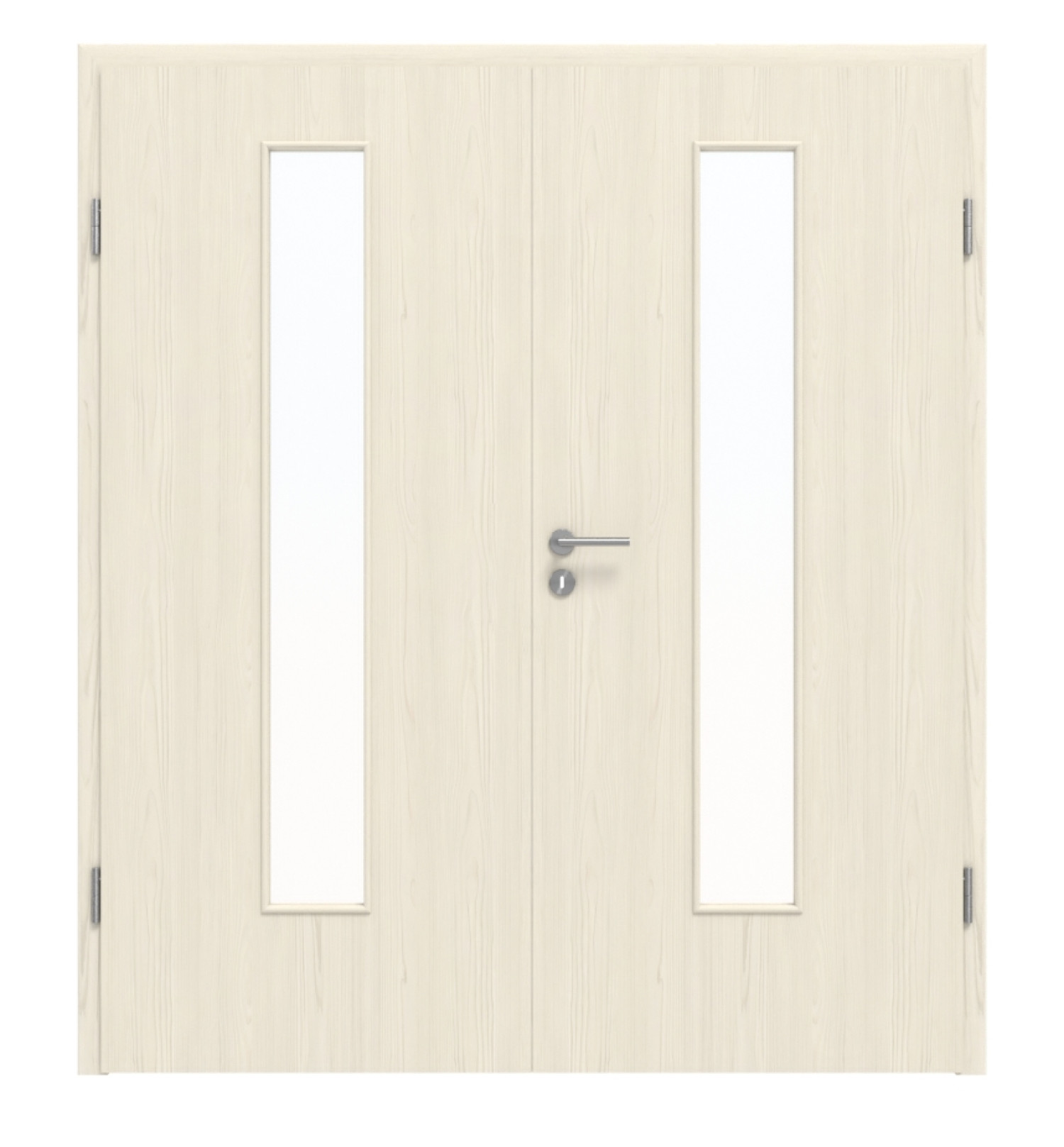 Widok z przodu z Szlifowanej Sosny LA 24 BaseLine Duradecor Drzwi Podwójne z Ościeżnicą - Hörmann