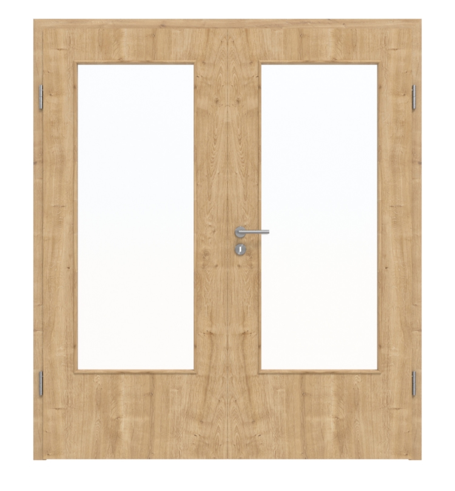 HÖRMANN Drzwi podwójne Dąb dziki Duradecor ProLine z przeszkleniem LA-DIN z ościeżnicą
