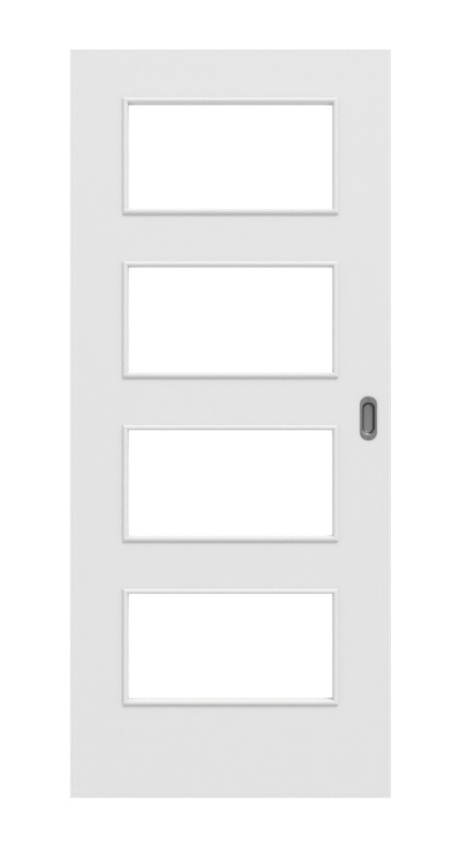 Frontowy obraz Bütte Weiß LA 9 Basic Durat drzwi przesuwne - Huga