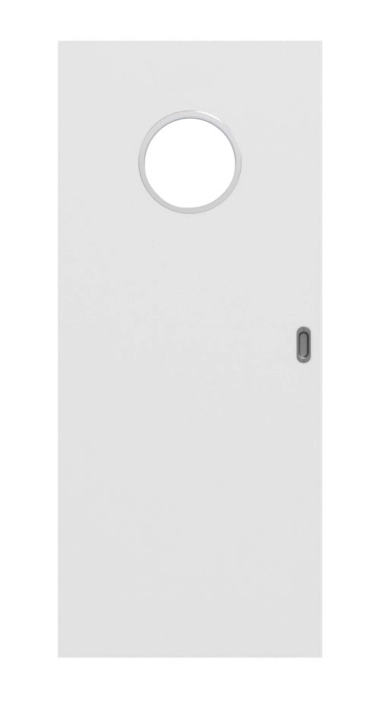 Frontowy obraz Bütte Weiß LA Bullauge Basic Durat Schiebetür - Huga