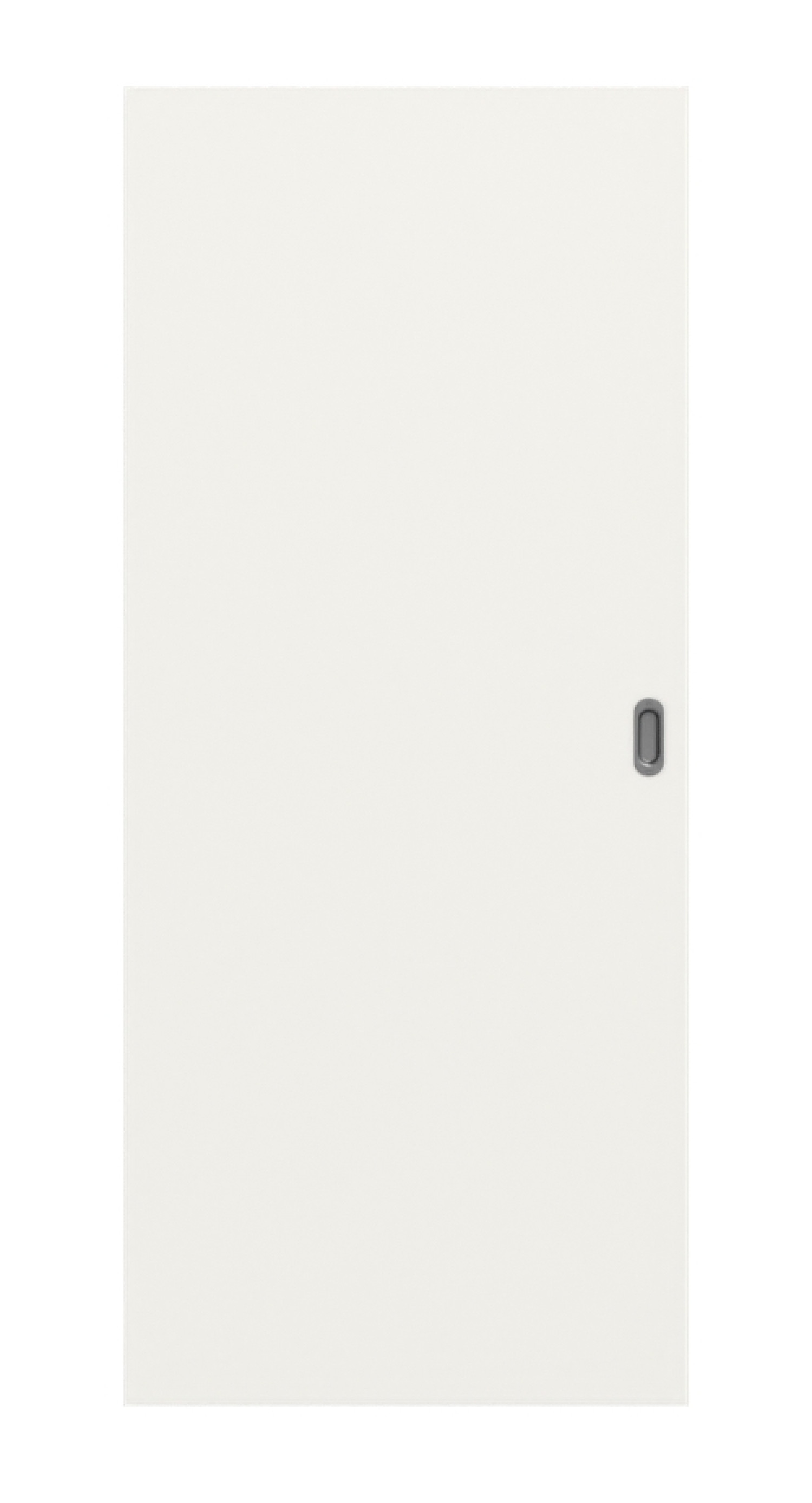 Frontowy obrazek białej podobnej do RAL 9016 lakierowanej drzwi przesuwnej - Huga