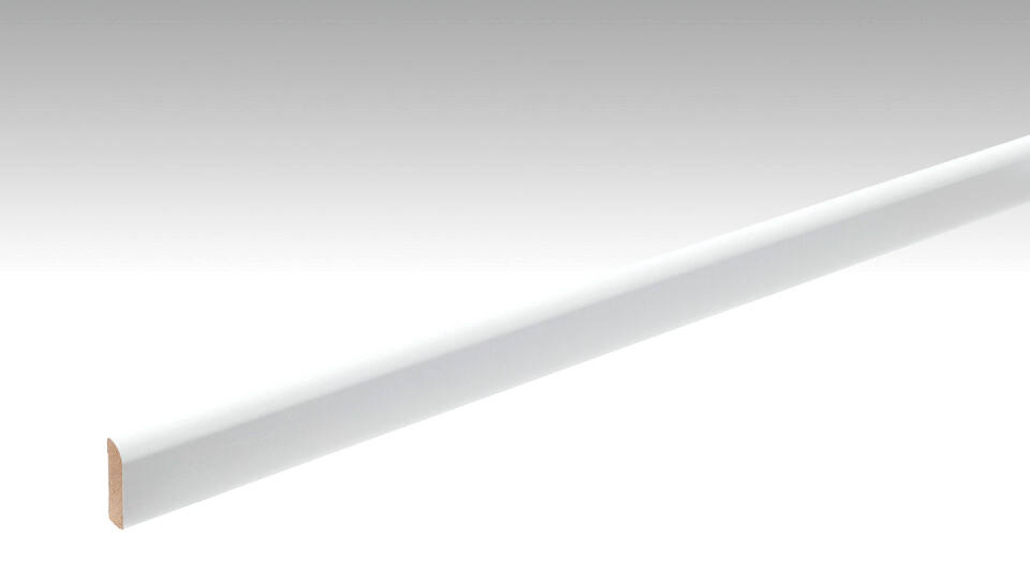 Neutralna, biała listwa przypodłogowa Profil 6 (2380 x 6 x 25 mm) - MEISTER