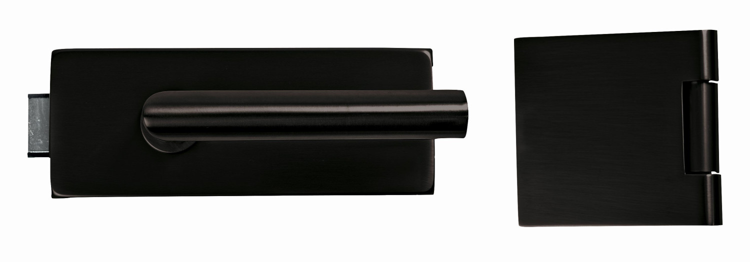 ERKELENZ Zestaw okuć Basic Omega 2.0 do drzwi całoszklanych BLACK|LINE