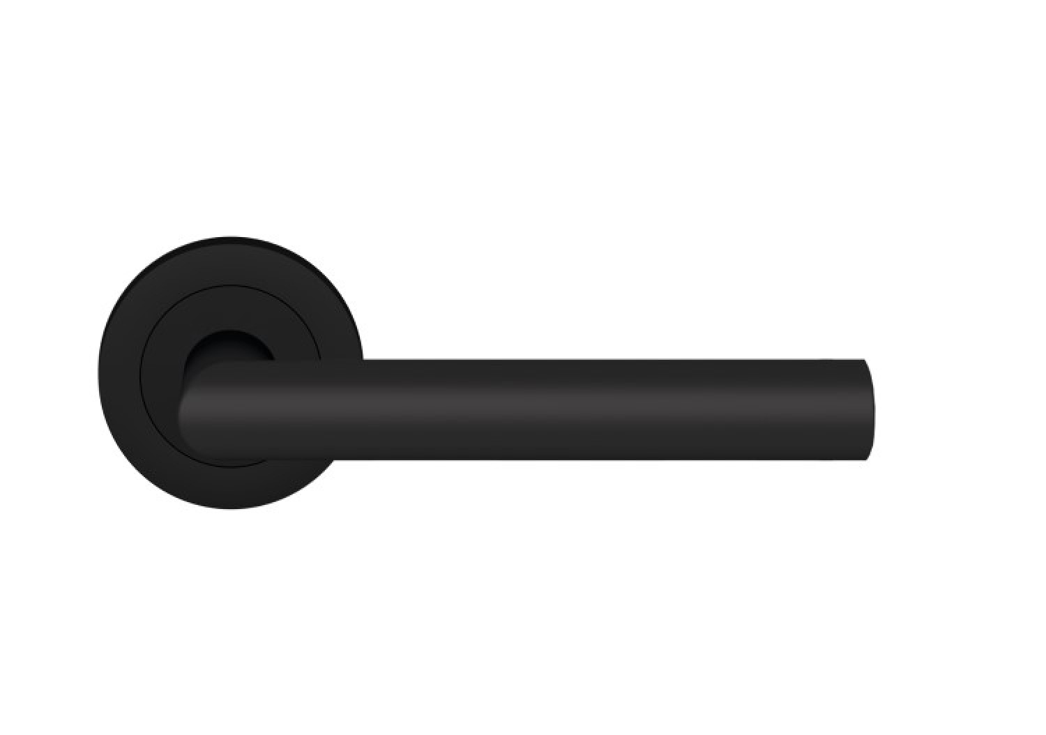 Rhodos ER28 OS Kosmos Schwarz Okrągła Rozeta Klamka do Drzwi Wewnętrznych - Karcher Design