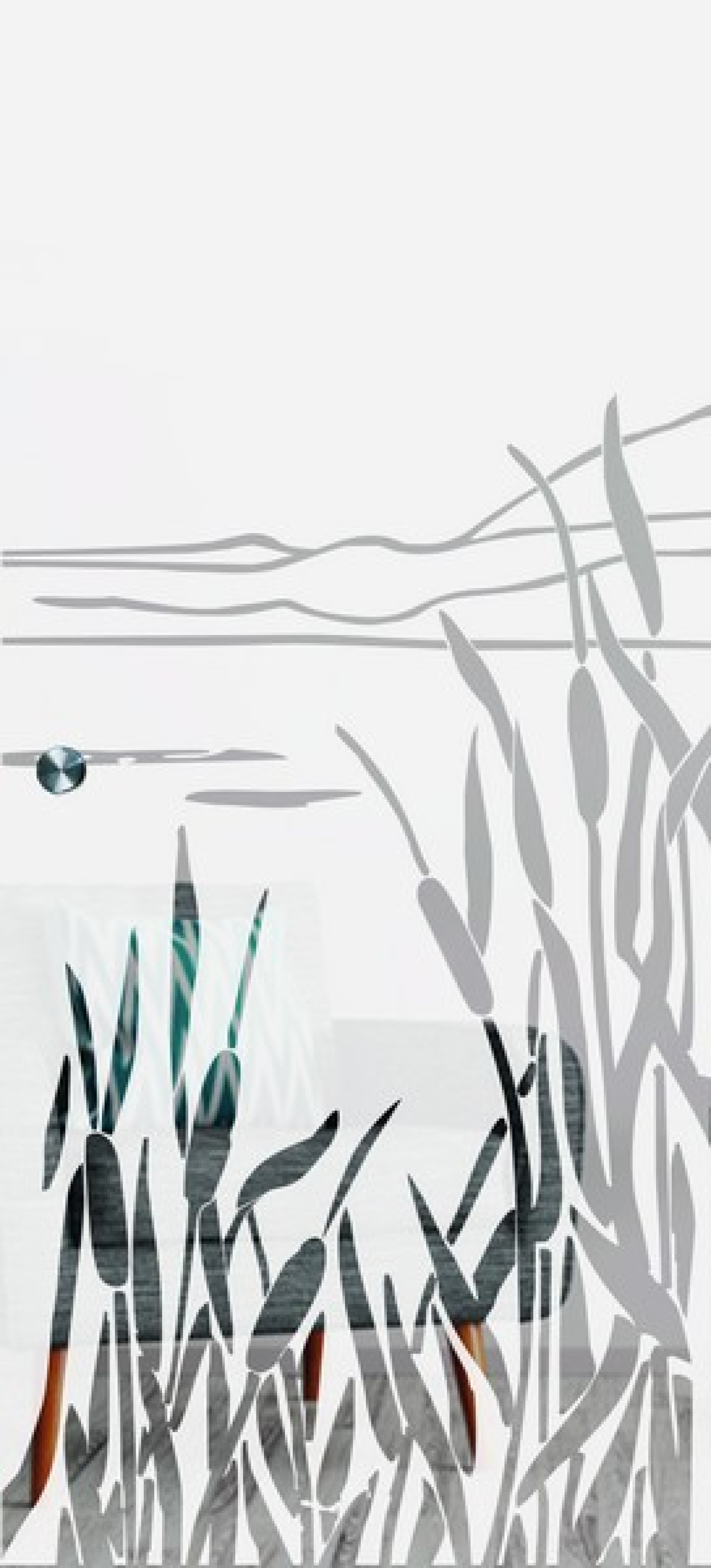 ERKELENZ Szklane drzwi przesuwne Floral 2 Matowe z motywem przezroczystym