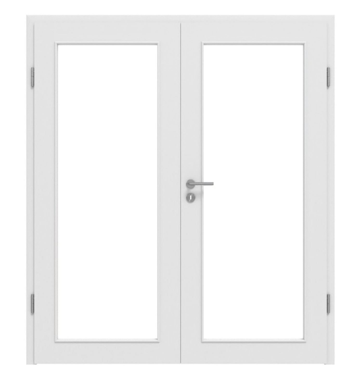 HÖRMANN Drzwi podwójne Bütte Biały Duradecor ProLine z przeszkleniem LA 27 z ościeżnicą