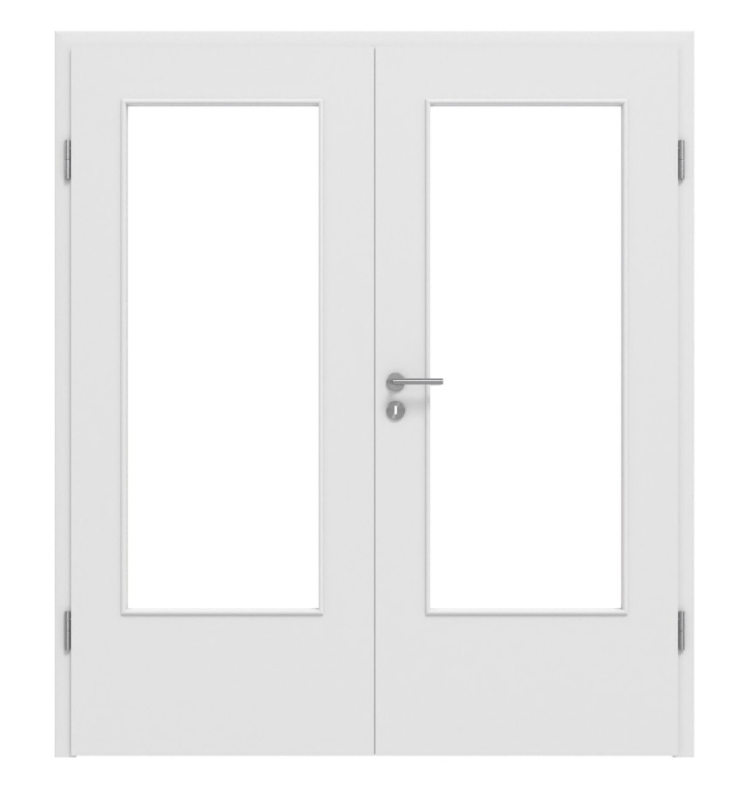 Front image of Bütte Weiß DIN-LA Basic Durat double-leaf door including frame - Huga