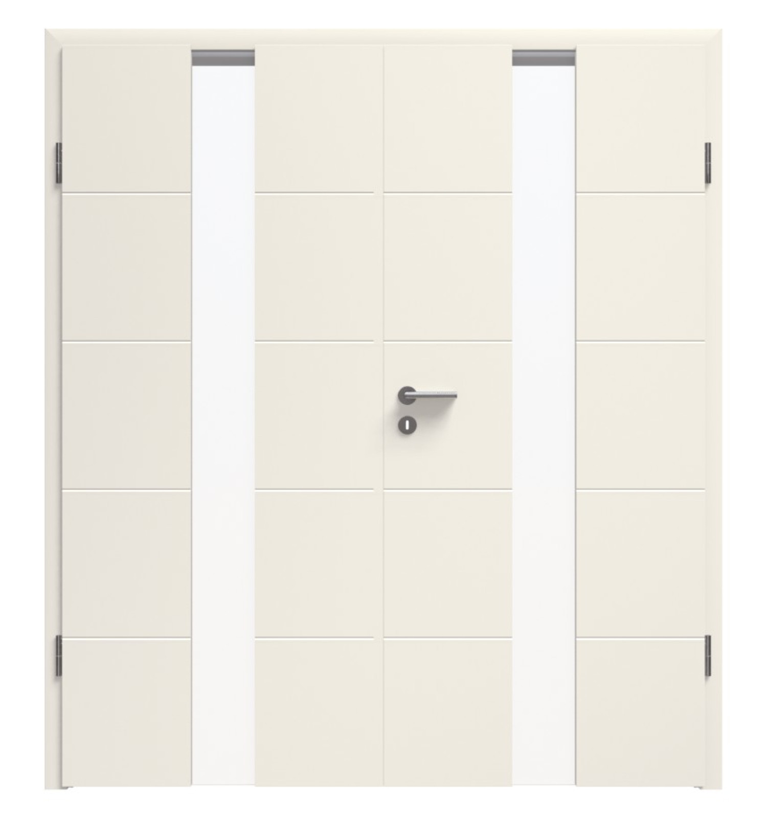 Obraz drzwi podwójnych Linea 03 LA-03 białe lakierowane premium z ościeżnicą