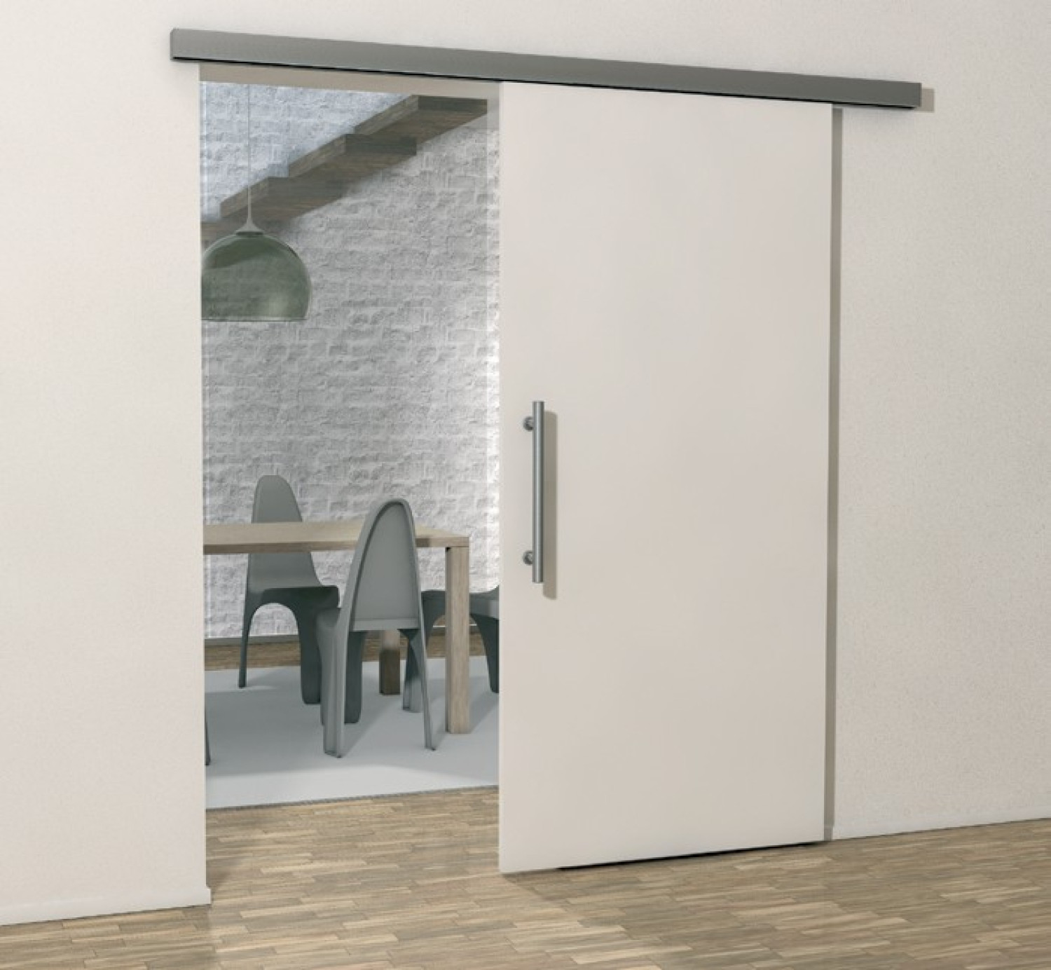 Widok frontowy systemu drzwi przesuwnych Liberty firmy Jeld-Wen