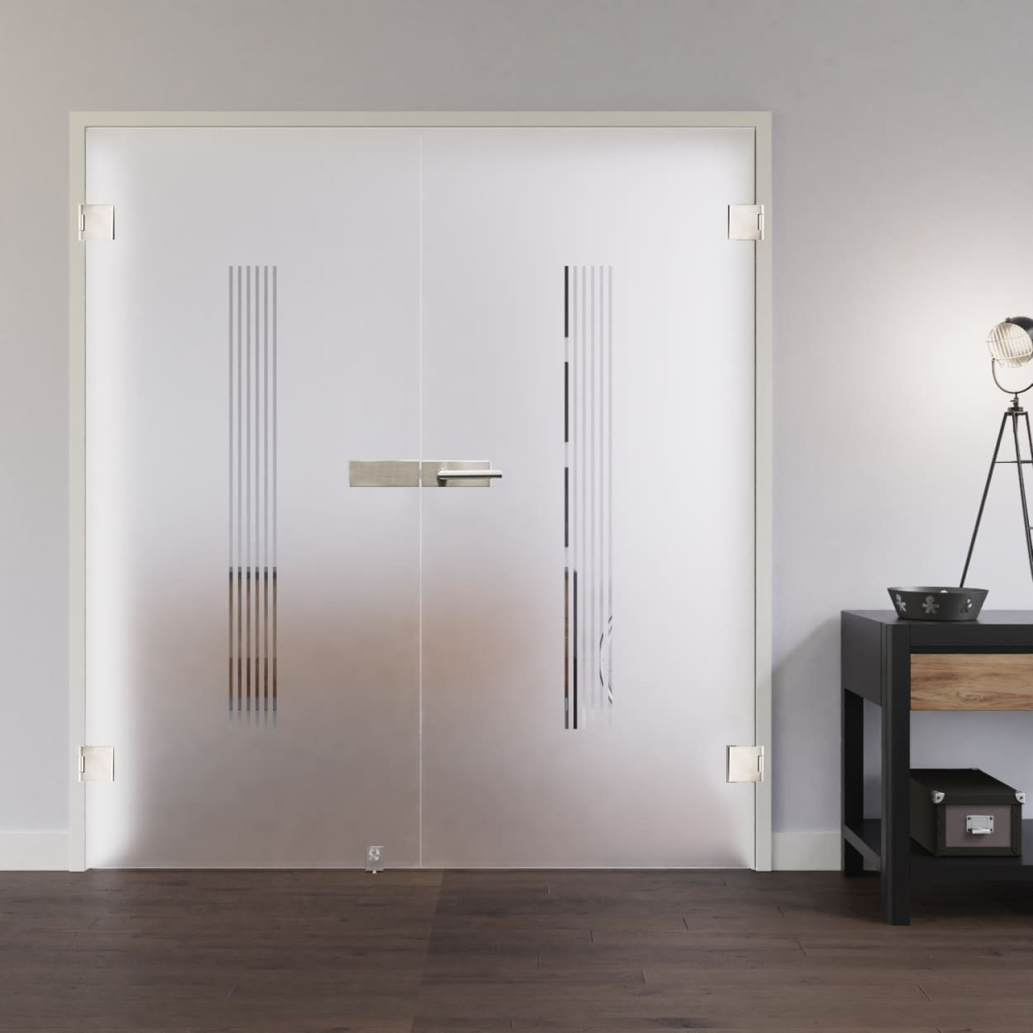 LIENBACHER GLAS Drzwi podwójne całoszklane Model 313 Przezroczyste