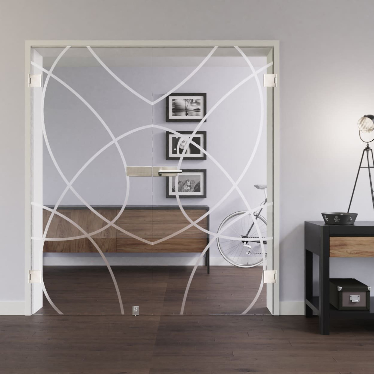 LIENBACHER GLAS Drzwi podwójne całoszklane Model 317 Przezroczyste