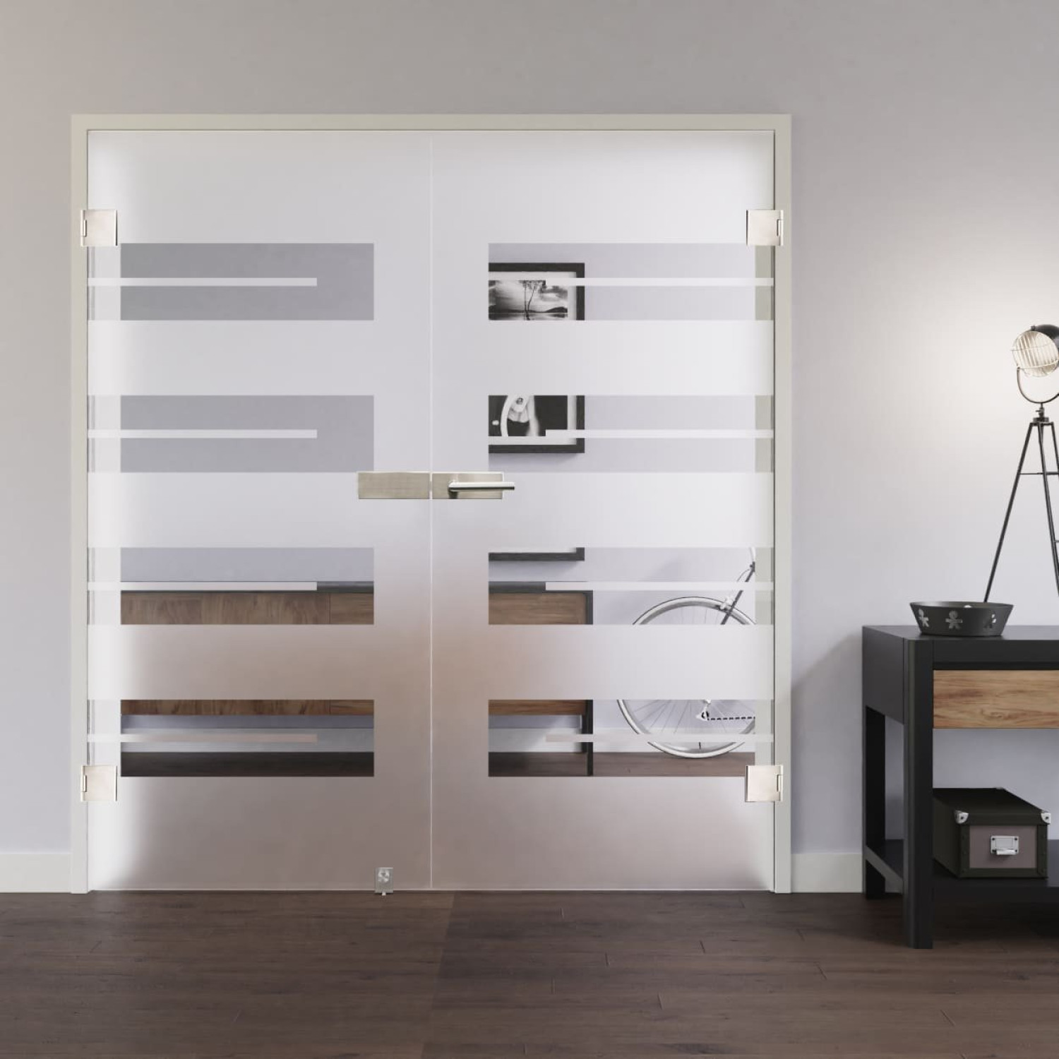 LIENBACHER GLAS Drzwi podwójne całoszklane Model 363 Przezroczyste