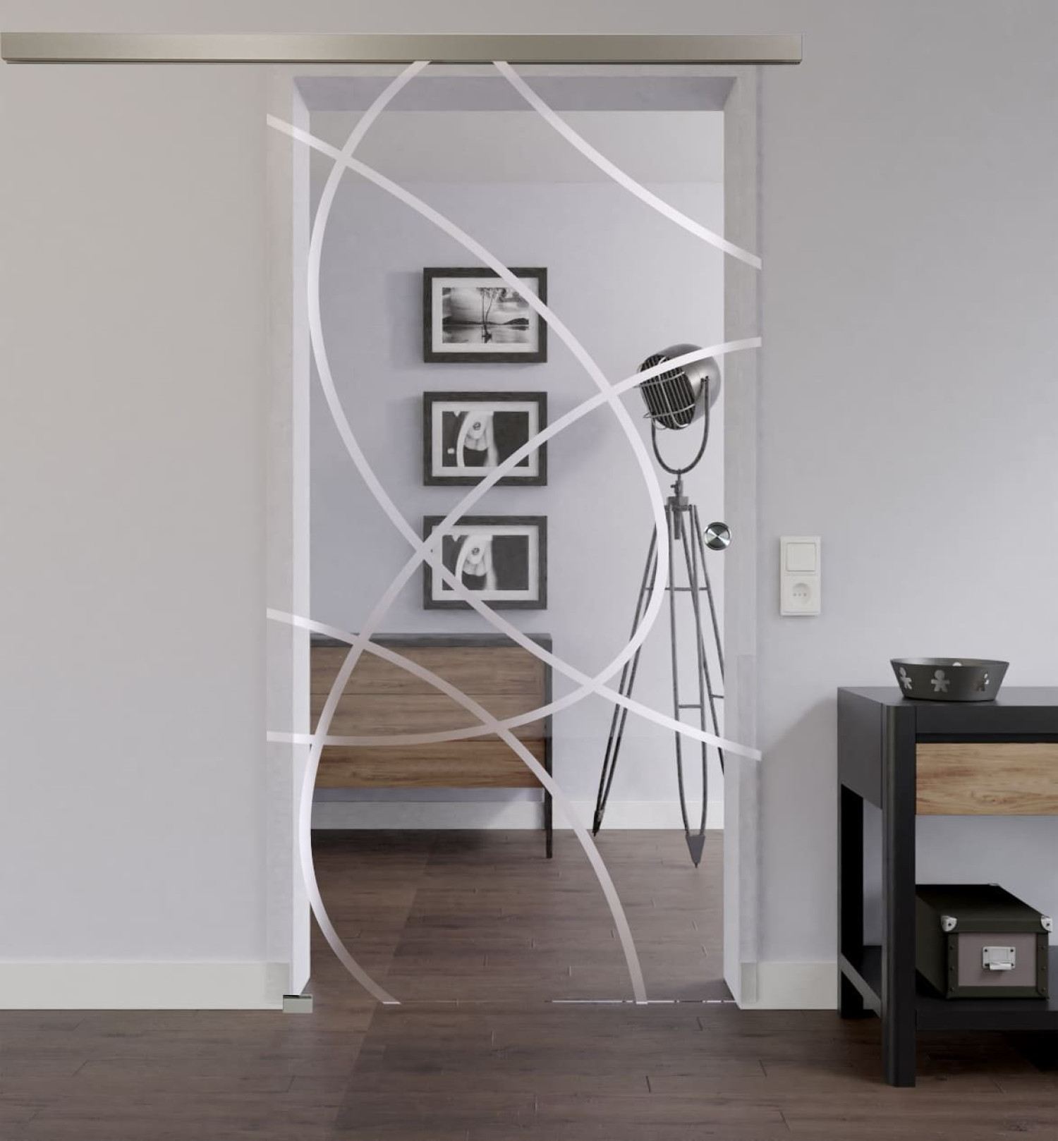 LIENBACHER GLAS Szklane drzwi przesuwne Model 317 Przezroczyste szkło