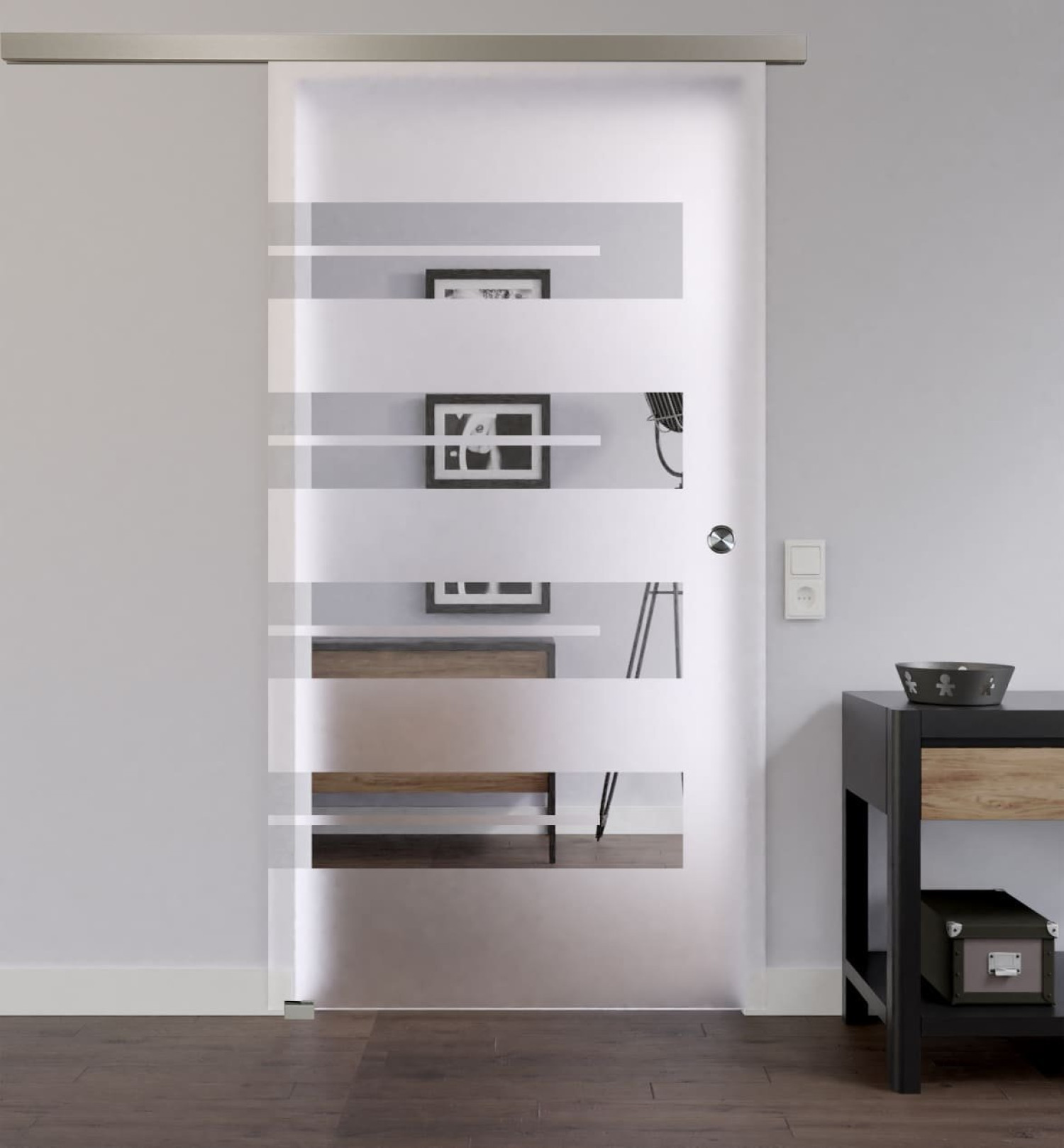LIENBACHER GLAS Szklane drzwi przesuwne Model 363 Przezroczyste szkło