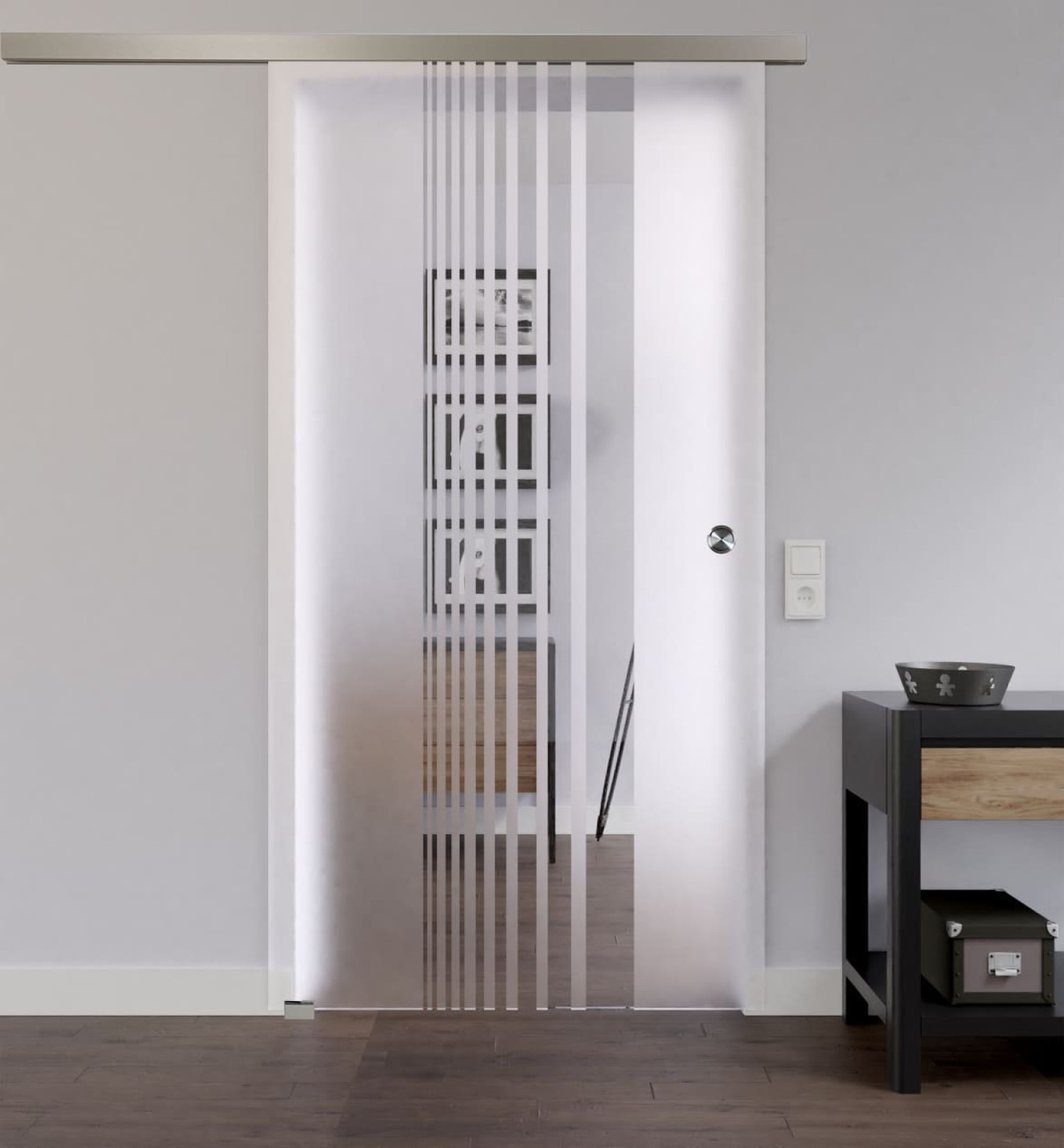 LIENBACHER GLAS Szklane drzwi przesuwne Model 373 Przezroczyste szkło