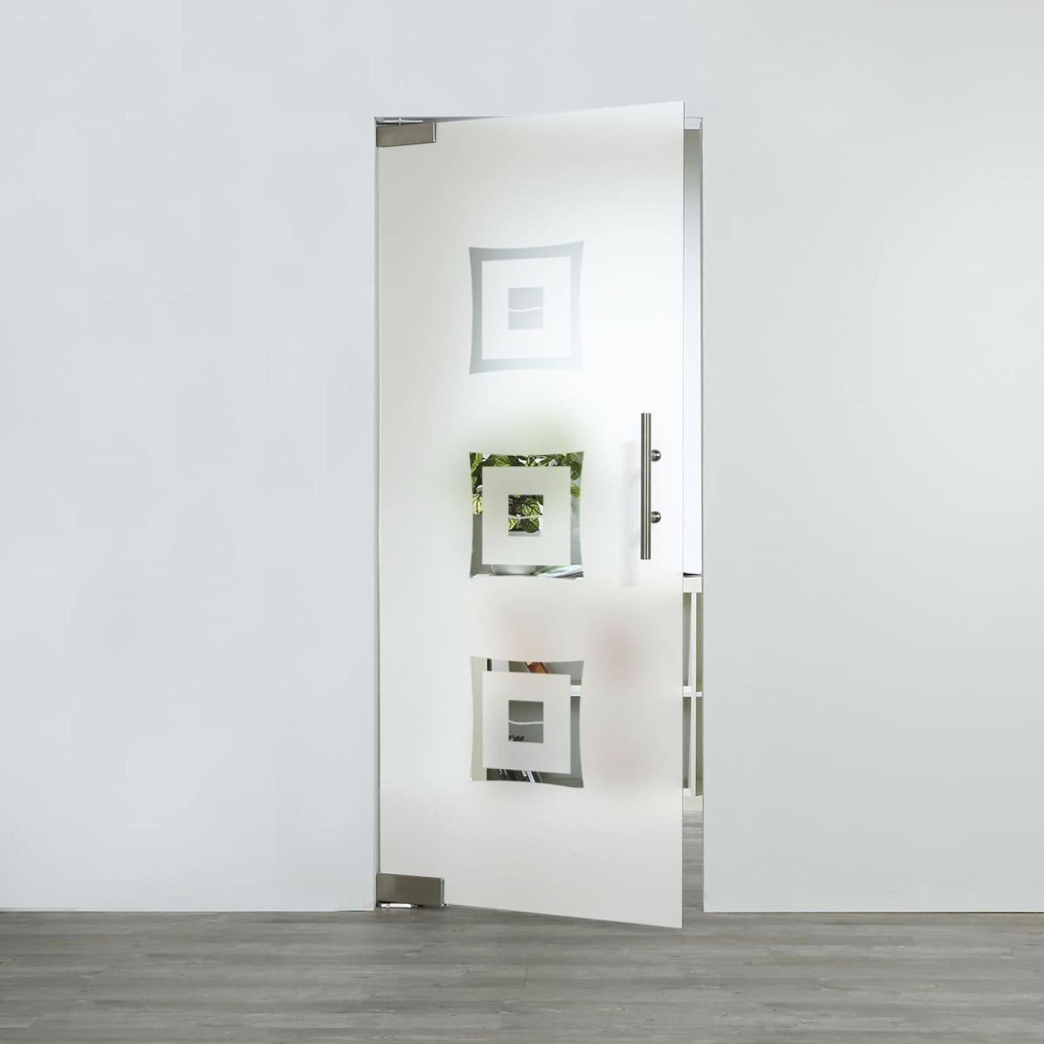 LIENBACHER GLAS Szklane drzwi przeszklone Model 305 negatywne Przezroczyste szkło