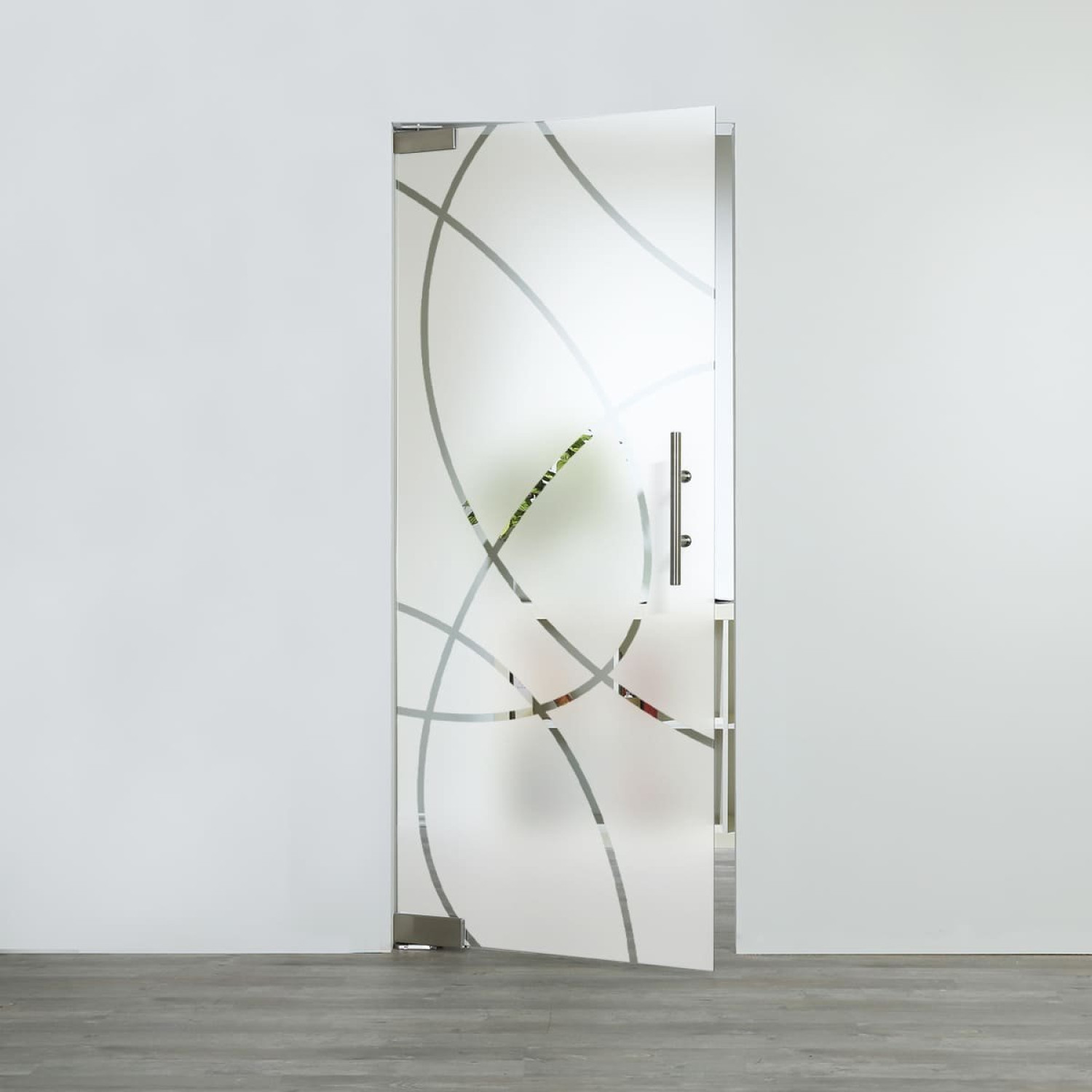 LIENBACHER GLAS Szklane drzwi przeszklone Model 317 negatywne szkło przezroczyste