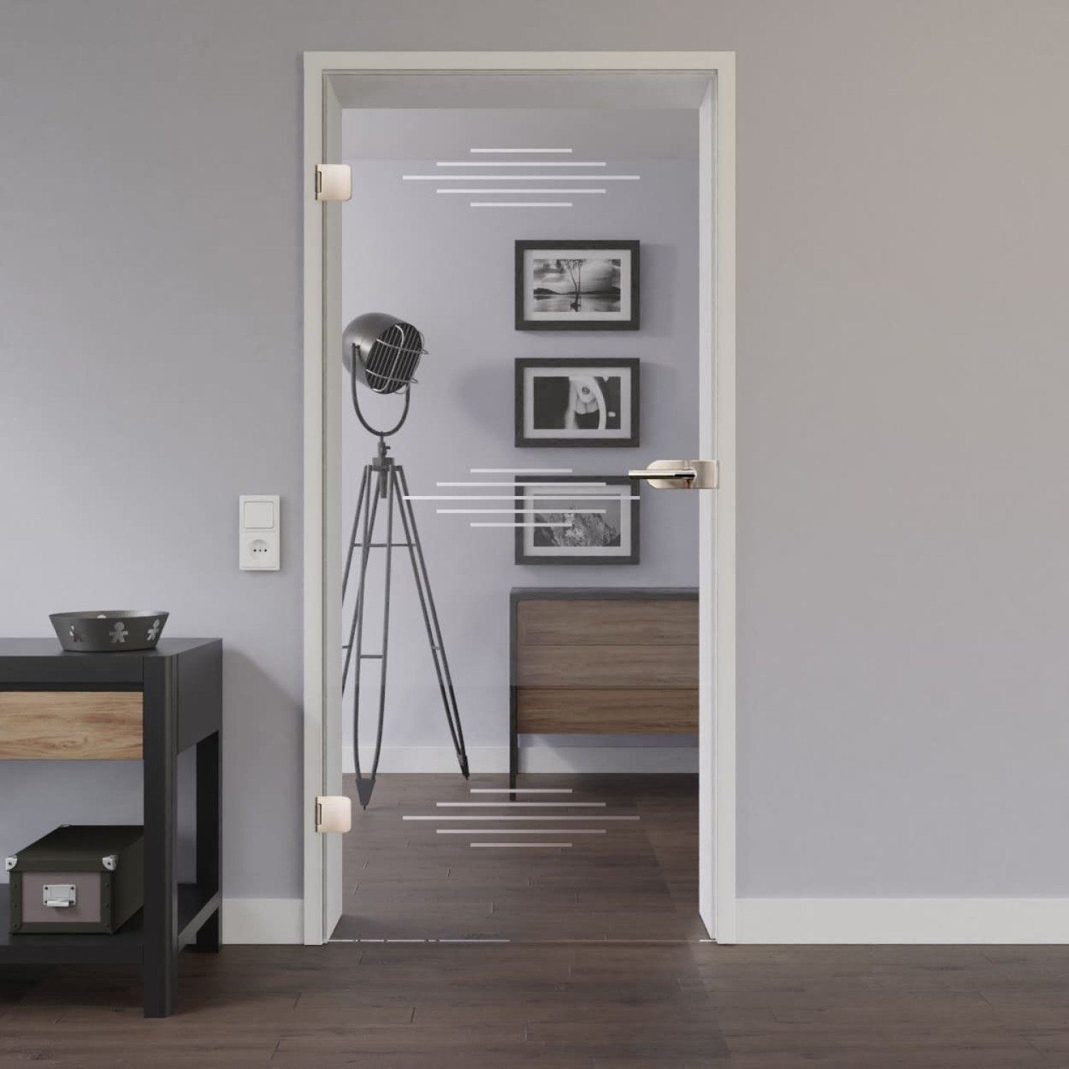 LIENBACHER GLAS Drzwi szklane Model 390 Przezroczyste