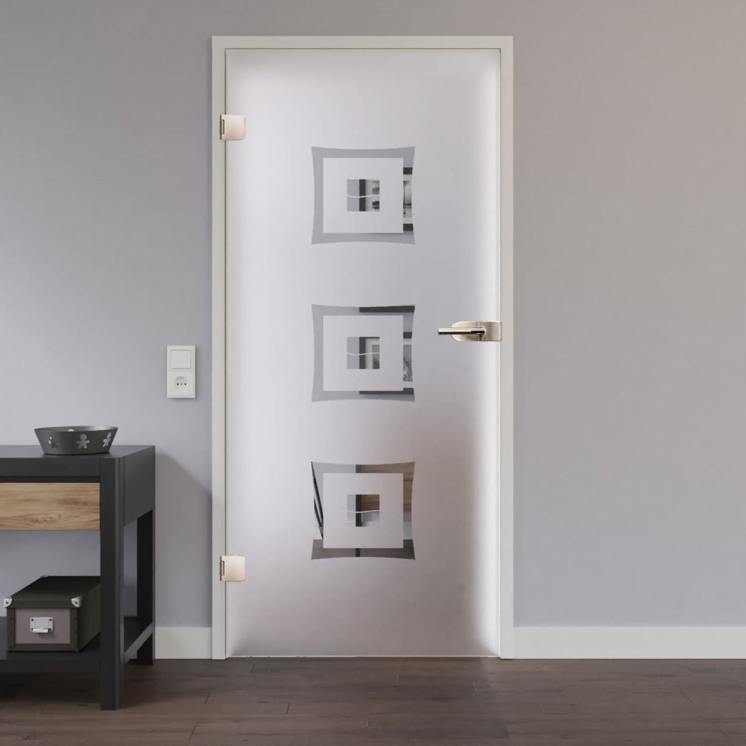 LIENBACHER GLAS Drzwi szklane Model 305 negatywne Przezroczyste szkło