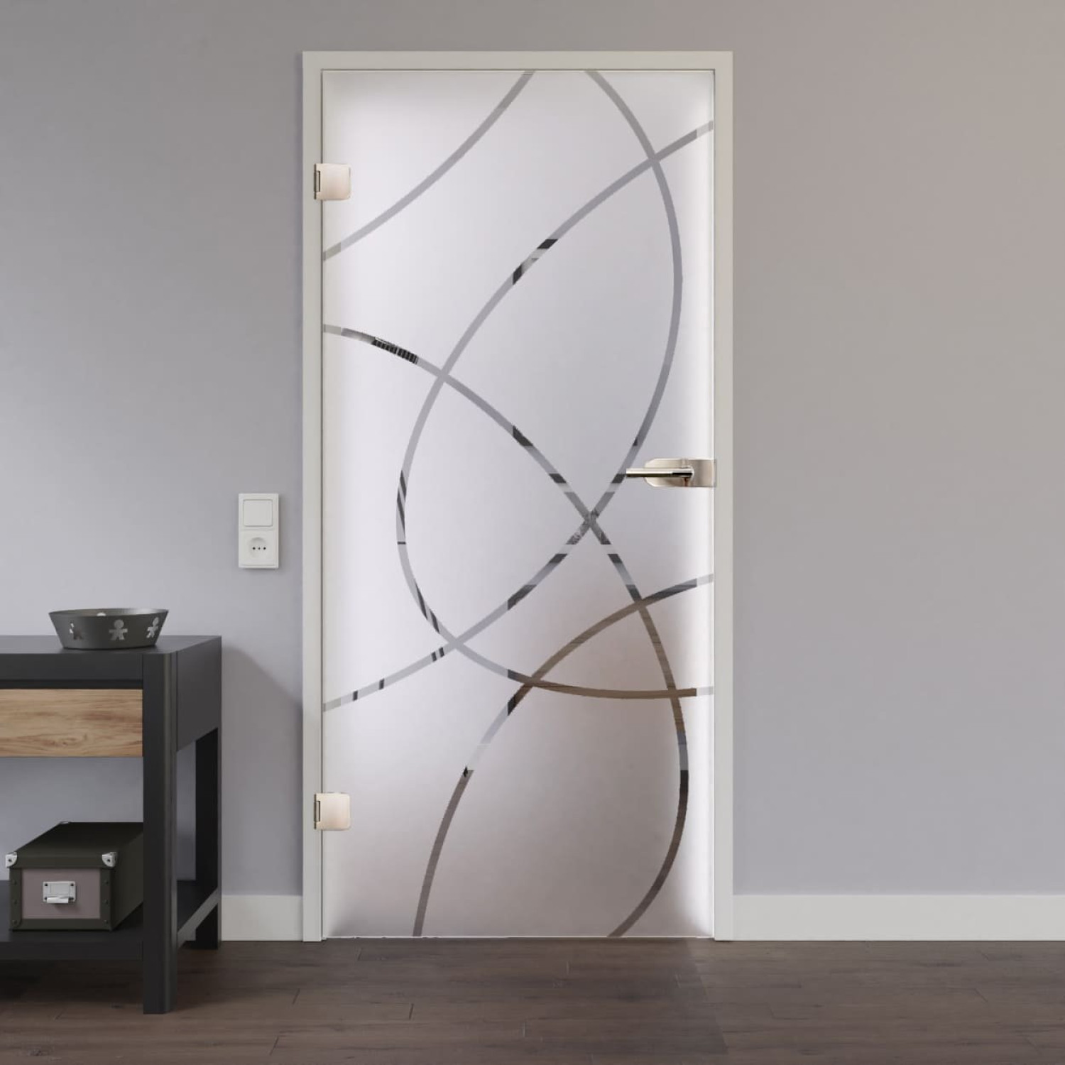 LIENBACHER GLAS Drzwi szklane Model 317 negatywne szkło przezroczyste