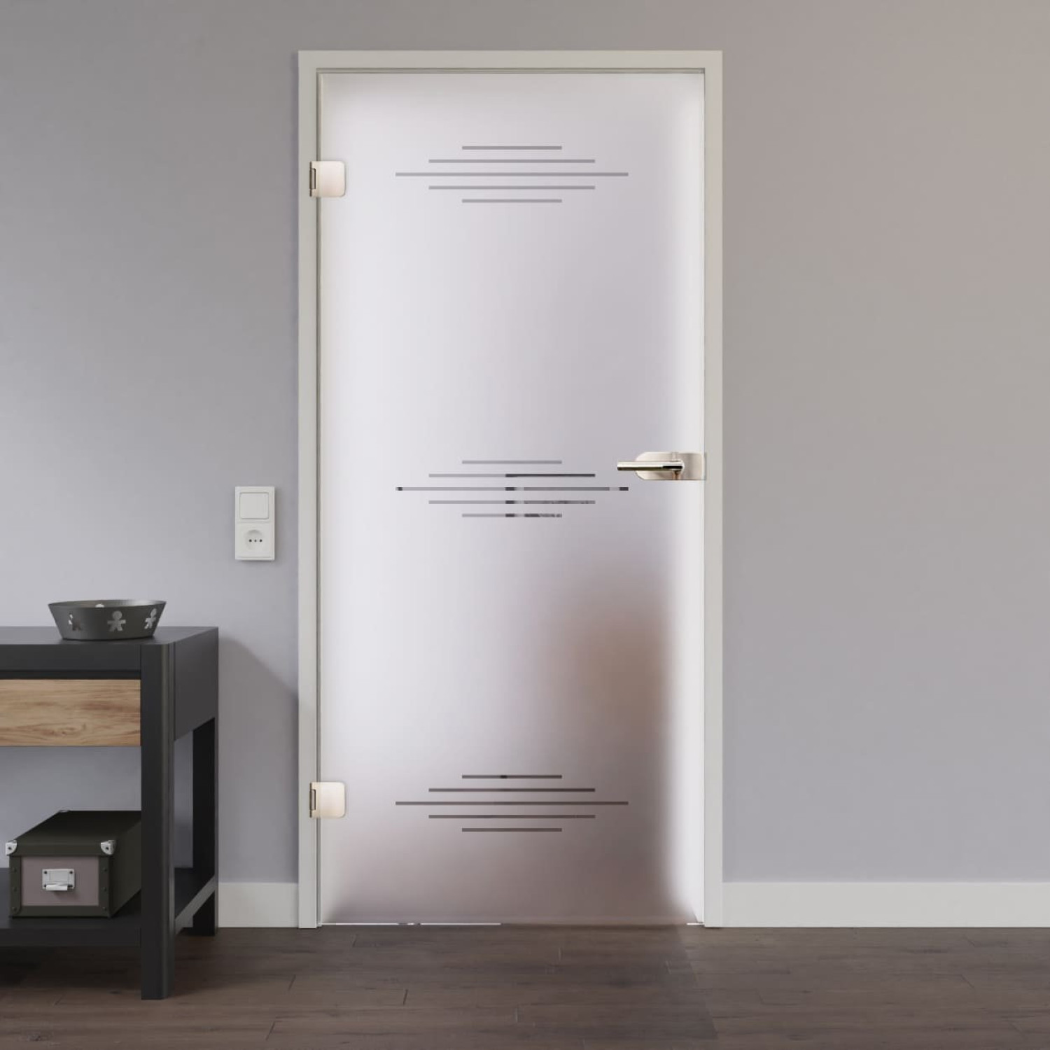 LIENBACHER GLAS Drzwi szklane Model 390 negatywne Przezroczyste szkło