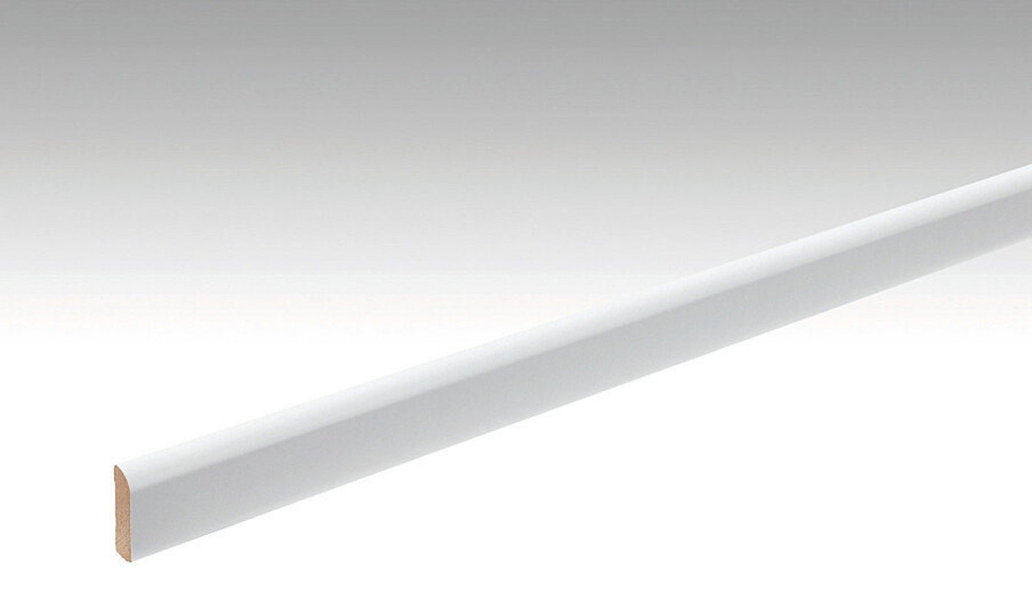 Neutrale, biała listwa przypodłogowa Profil 6 (2380 x 6 x 25 mm) (do malowania) - MEISTER