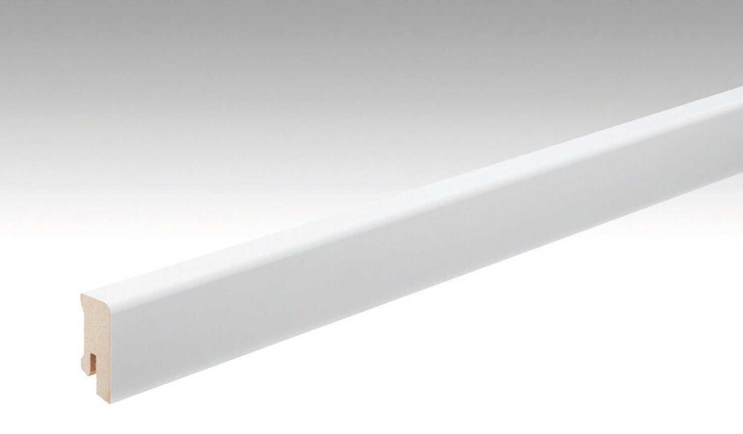 Neutrale, biała listwa przypodłogowa Profil 14 MK (2380 x 16 x 38 mm) (do malowania) - MEISTER
