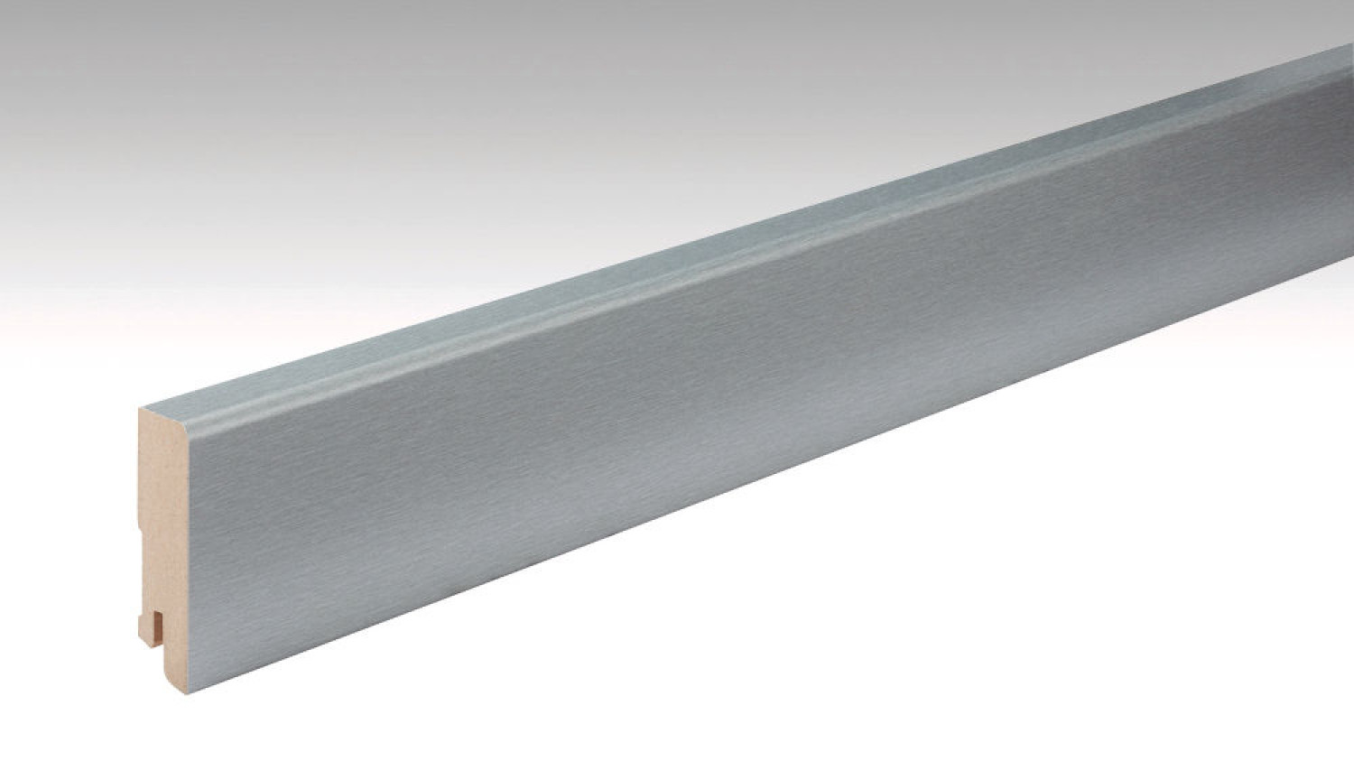 Listwa przypodłogowa w optyce stali nierdzewnej Profil 15 MK (2380 x 16 x 60 mm) - MEISTER