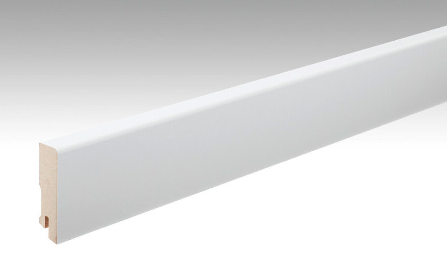 Neutralna, biała listwa przypodłogowa Profil 15 MK (2380 x 16 x 60 mm) - MEISTER