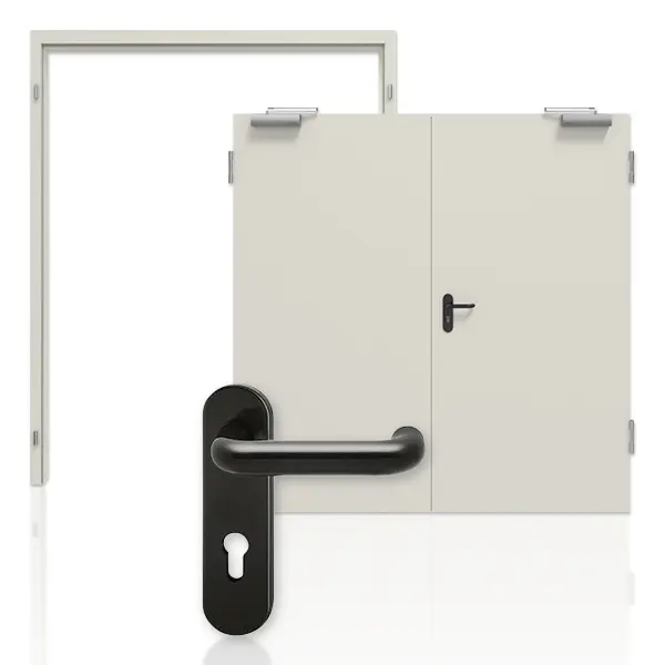 Zdjęcie kompletnego zestawu Hörmann H3-2-OD w kolorze biało-szary RAL 9002