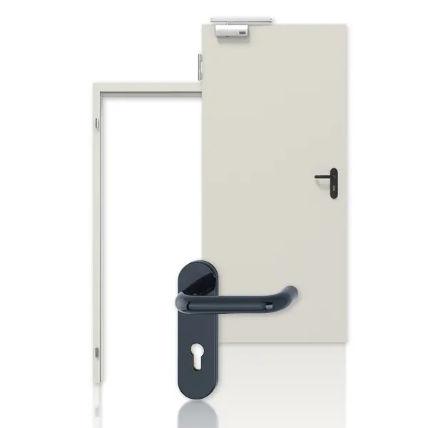 Zestaw drzwi zewnętrznych stal z funkcją ochrony przeciwpożarowej H3-1 OD z ościeżnicą narożną - Hörmann