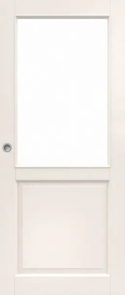 Zdjęcie modelu Kirsten LA-1G stylowe drzwi przesuwne z litego drewna z wycięciem na szybę - Jeld-Wen