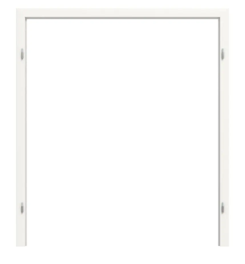 Widok frontowy ramy osłonowej drzwi gładkie premium biały lakier RAL 9016 do drzwi dwuskrzydłowych