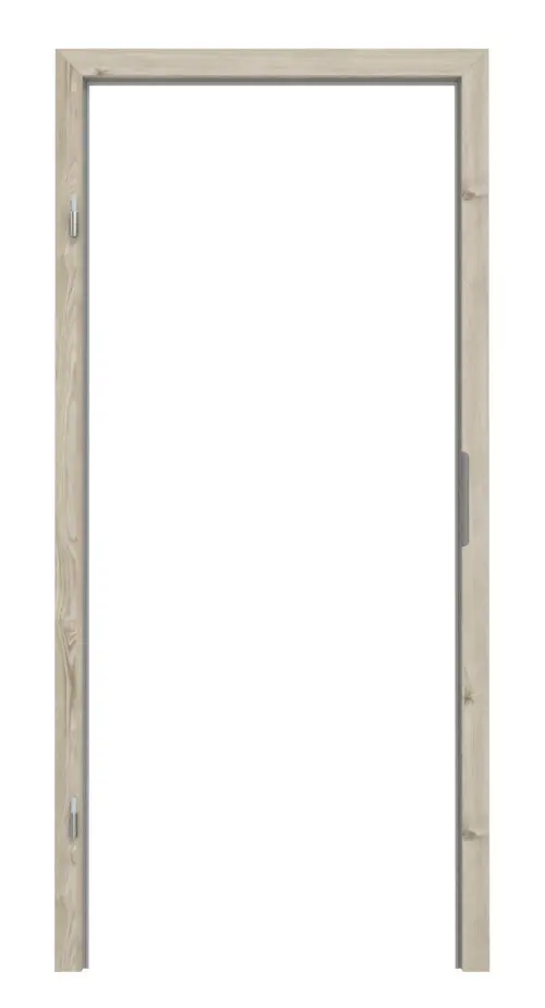 Widok frontowy HÖRMANN rama osłonowa szczotkowany modrzew jasny Duradecor ProLine z prostokątną krawędzią