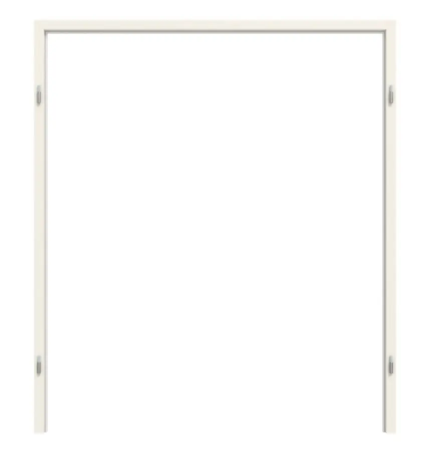 Widok frontowy ramy blokowej drzwi gładkie premium biały lakier RAL 9010 do drzwi dwuskrzydłowych