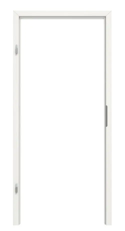 TEUTO rama blokowa do drzwi ochronnych powierzchnia CPL authentic bianco z zaokrągloną krawędzią.