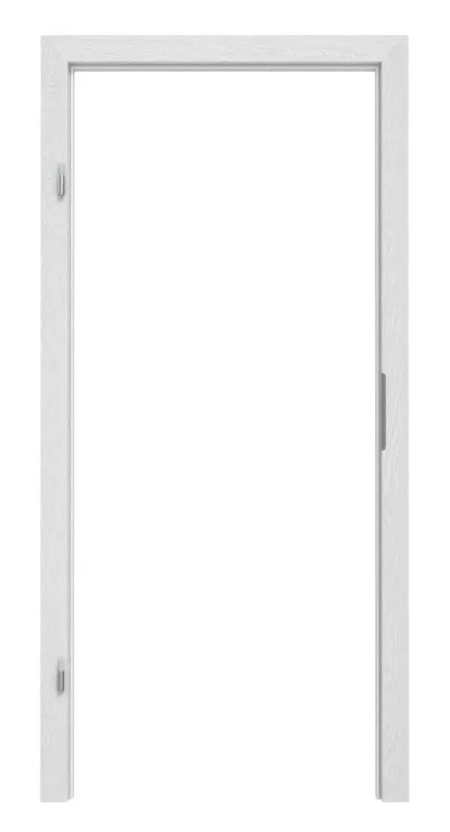 Widok frontowy firmy HÖRMANN rama blokowa dąb biały Duradecor ProLine z prostokątną krawędzią