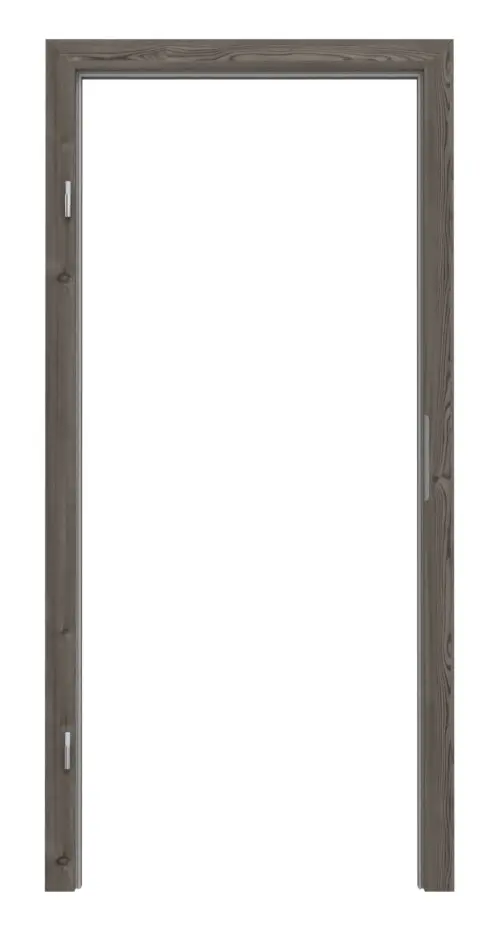 Widok frontowy marki HÖRMANN, rama blokowa, szczotkowany modrzew ciemny Duradecor ProLine z prostokątną krawędzią