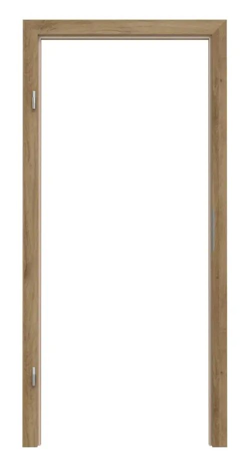 Widok frontowy marki HÖRMANN rama blokowa dąb naturalny Duradecor ProLine z prostokątną krawędzią