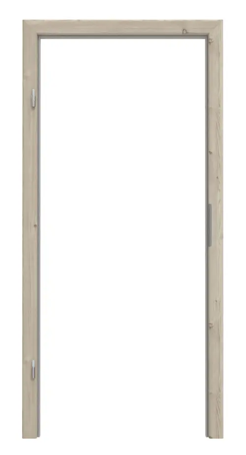 Widok frontowy HÖRMANN rama blokowa szczotkowany modrzew jasny Duradecor ProLine z zaokrągloną krawędzią