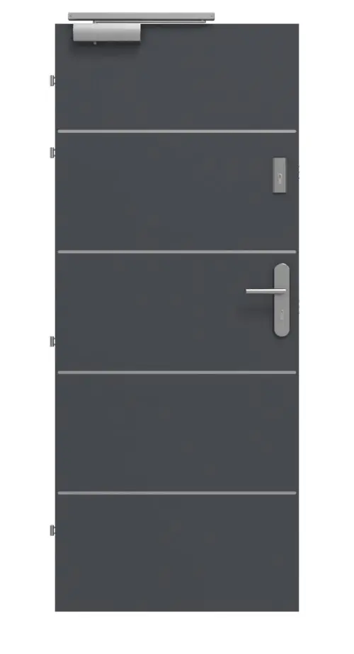 CLASSEN drzwi przeciwpożarowych EI30 42db Venom Alu M1 grafit RAL 7024 CPL