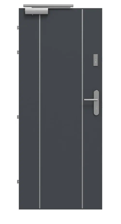 CLASSEN drzwi przeciwpożarowych EI30 42db Venom Alu M3 Grafit RAL 7024 HPL