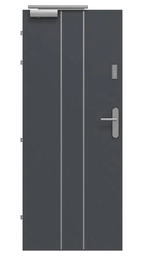 CLASSEN drzwi przeciwpożarowych EI30 42db Venom Alu M4 Grafit RAL 7024 CPL