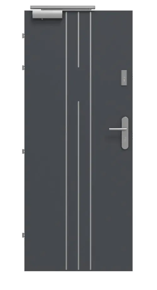 CLASSEN drzwi przeciwpożarowych EI30 42db Venom Alu M5 Grafit RAL 7024 CPL