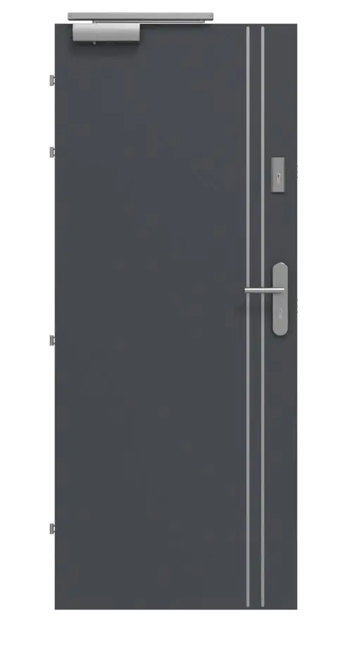 CLASSEN drzwi przeciwpożarowych EI30 42db Venom Alu M6 grafitowy RAL 7024 CPL