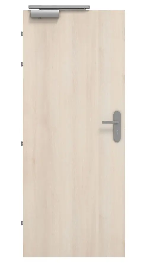 Zestaw drzwi przeciwpożarowych CLASSEN EI30 M1 akacja jasna CPL z ościeżnicą blokową
