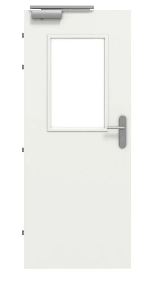 CLASSEN zestaw drzwi przeciwpożarowych EI30 M2 biały RAL 9003 HPL z ościeżnicą blokową