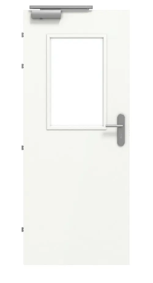CLASSEN zestaw drzwi przeciwpożarowych EI30 M2 biały CPL wraz z ościeżnicą blokową