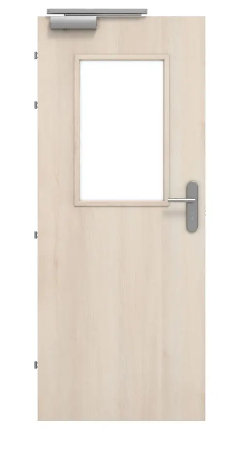 Zestaw drzwi przeciwpożarowych CLASSEN EI60 M2 akacja jasna CPL z ościeżnicą blokową
